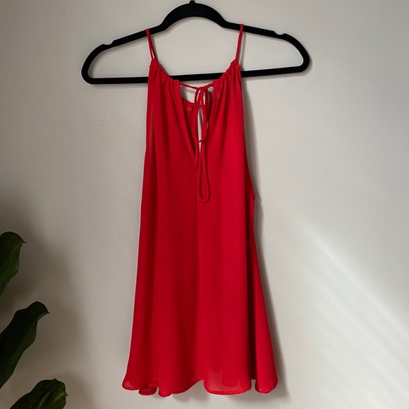 Red Keyhole Blouse - Picture 2 of 5